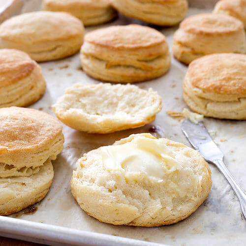 Hot, Fresh and Flaky Buttermilk Biscuits